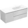Mexen Orio kúpeľňová skrinka 120 cm s umývadlom Vela pravá, 2S, 1D, sivá mat/biela mat - 91A13-12047-3-BBFFF62-W23P01