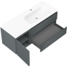 Mexen Orio kúpeľňová skrinka 120 cm s umývadlom Vela pravým, 2S, 1D, grafit mat/biela mat - 91A13-12047-3-BBFFF66-W23P01