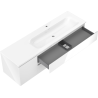 Mexen Orio kúpeľňová skrinka 160 cm s umývadlom Vela pravá, 2S, 1D, biela lesk - 91A13-16047-3-BBFFF00-W23P00