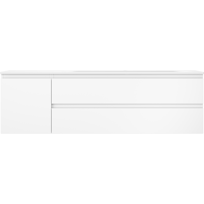 Mexen Orio kúpeľňová skrinka 160 cm s umývadlom Vela pravým, 2S, 1D, biela matná - 91A13-16047-3-BBFFFF01-W23P01