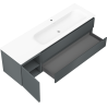 Mexen Orio kúpeľňová skrinka 160 cm s umývadlom Vela pravá, 2S, 1D, grafit mat/biela mat - 91A13-16047-3-BBFFF66-W23P01