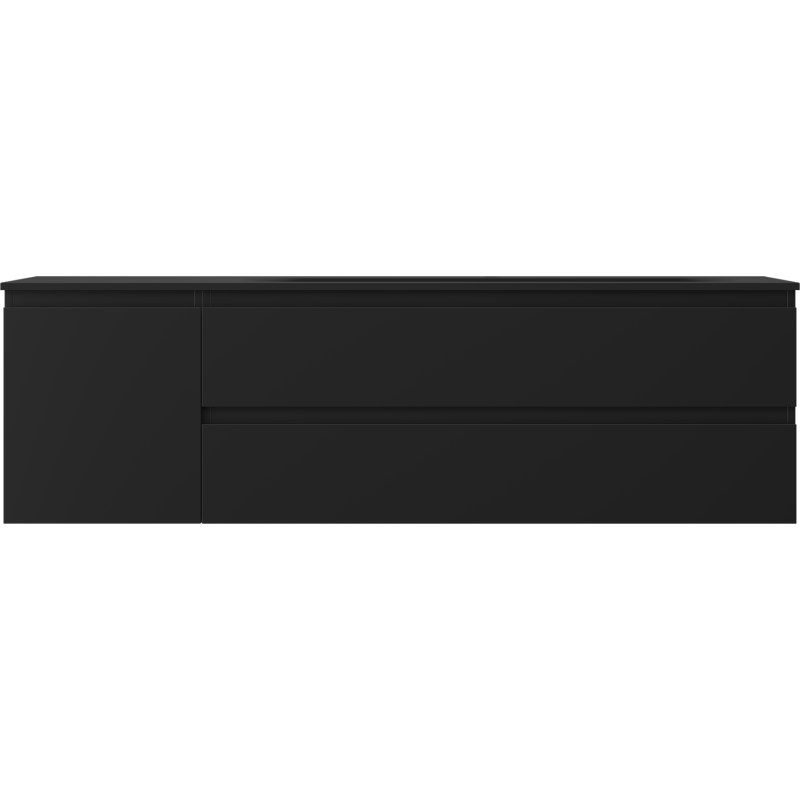 Mexen Orio kúpeľňová skrinka 160 cm s umývadlom Vela pravá, 2S, 1D, čierna matná - 91A13-16047-3-BBFFF71-W23P71