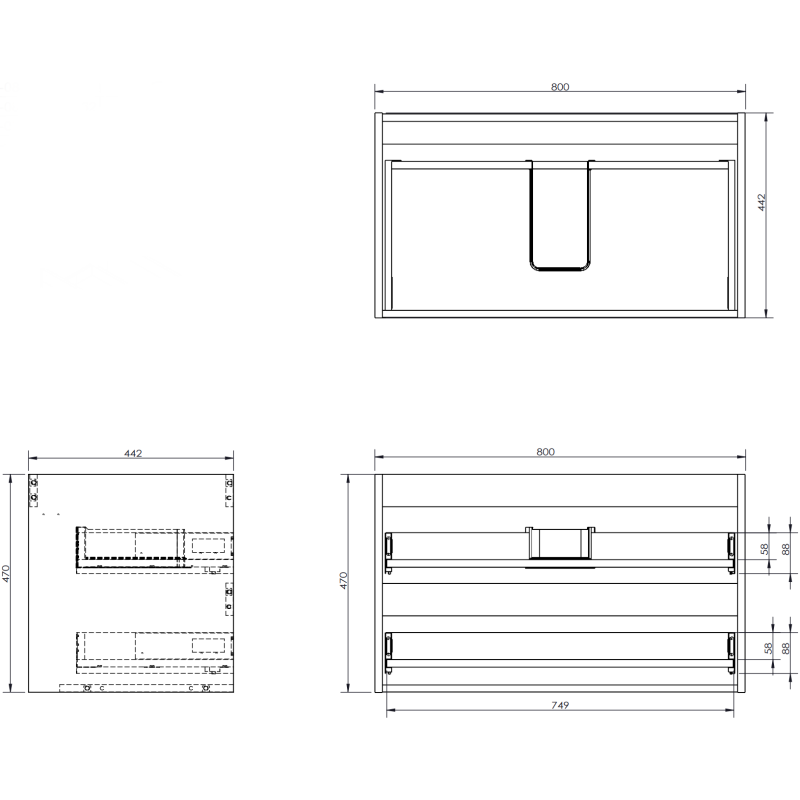 Mexen Rivel kúpeľňová skrinka 120 cm s umývadlom Vela pravá, 2S, 1D, ryhovaná, biela mat - 91A23-12047-3-BBFFF01-W23P01