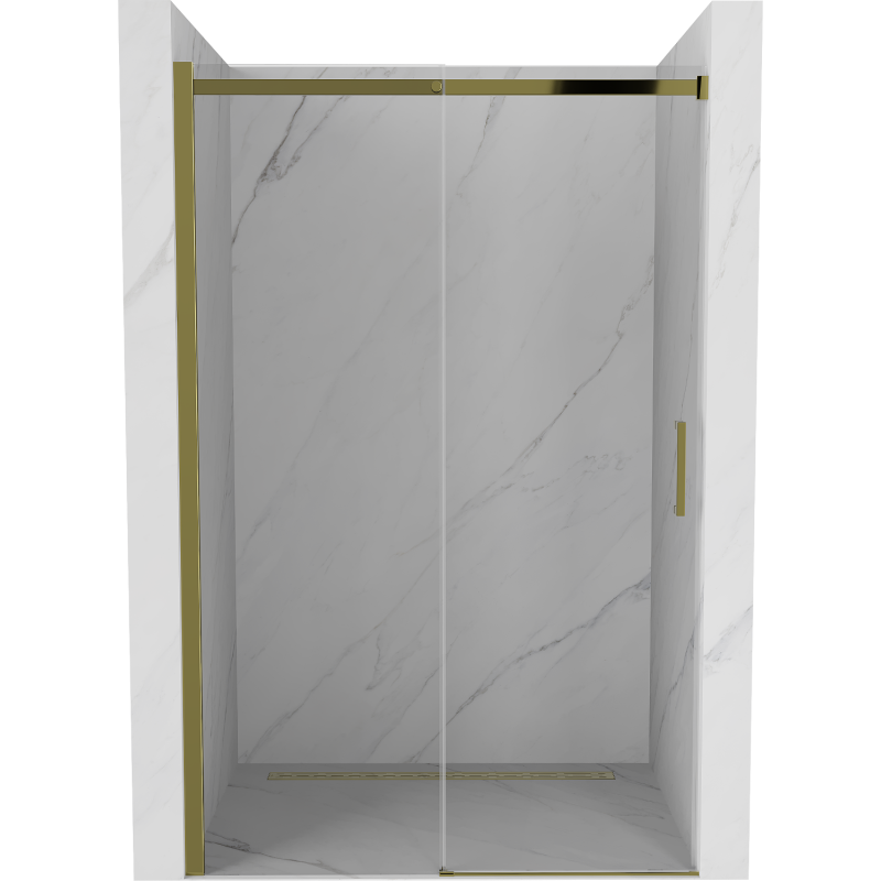 Mexen Omega sprchové dvere posuvné 110 cm, priehľadné, zlaté - 825-110-000-50-00