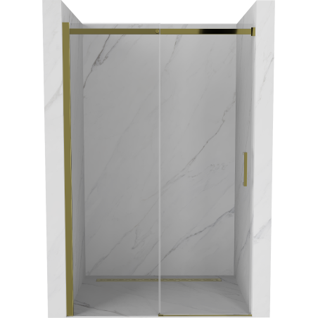 Mexen Omega posuvné sprchové dvere 130 cm, transparentné, zlaté - 825-130-000-50-00