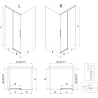 Mexen Rox sprchová kabína posuvná pravá 130 x 80 cm, čierny rám, čierna - 8C2-130-080-70-70-P