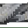Mexen Pretoria sprchový kút otvárací 100 x 70 cm, transparentný, chróm + vanička Flat, čierny - 852-100-070-01-00-4070