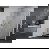 Mexen Pretoria sprchový kút otvárací 100 x 70 cm, transparentný, chróm + vanička Flat, čierny - 852-100-070-01-00-4070