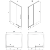 Mexen Rox sprchové dvere posuvné 130 cm, transparentné, brúsená meď - 8C2-130-000-65-00
