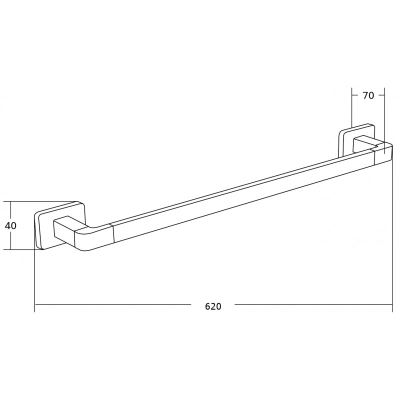 Mexen Asis vešiak na uterák, chróm - 7017624-00