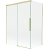 Mexen Rox sprchový záves 2-krídlový posuvný 120 + 70 x 150 cm, transparentný, zlatý kartáčovaný - 8C9-120-070-55-00