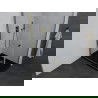 Mexen Pretoria sprchovací kút s otváraním 100 x 80 cm, priehľadný, zlatý + brod Flat, čierny - 852-100-080-50-00-4070G