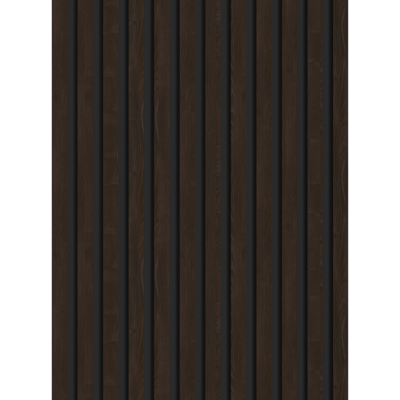 Mexen Lam-B nástenné lamely 275 x 30 cm, HDF doska 4 mm, technická dyha, Hnedý Eben - S100-275307-3015-022