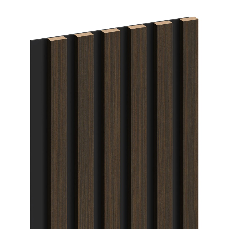 Mexen Lam-B stenové lamely 275 x 30 cm, HDF doska 4 mm, technická dyha, Orech Pálený - S100-275307-3015-024