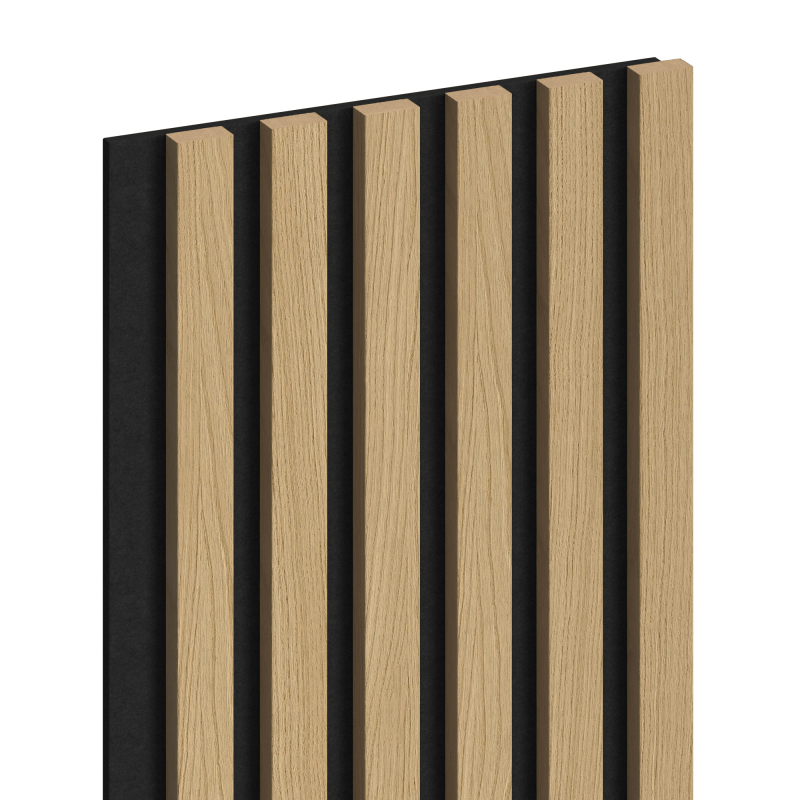 Mexen Lam-F stenové akustické lamely 275 x 30 cm, plsť 8 mm, technická dýha, Zlatý Dub - S105-275307-3015-003