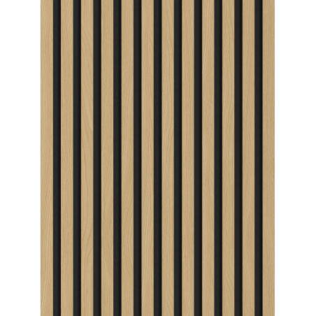 Mexen Lam-F stenové akustické lamely 275 x 30 cm, plsť 8 mm, technická dýha, Zlatý Dub - S105-275307-3015-003