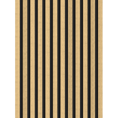 Mexen Lam-F stenové akustické lamely 275 x 30 cm, plsť 8 mm, technická dyha, Prírodný Bambus - S105-275307-3015-011