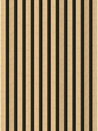 Mexen Lam-F stenové akustické lamely 275 x 30 cm, plsť 8 mm, technická dyha, Prírodný Bambus - S105-275307-3015-011