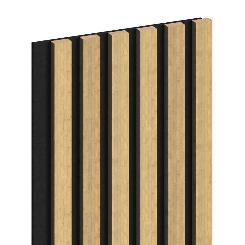 Mexen Lam-F akustické stenové lamely 275 x 30 cm, plsť 8 mm, technická dyha, Prírodný Bambus - S105-275307-3015-011