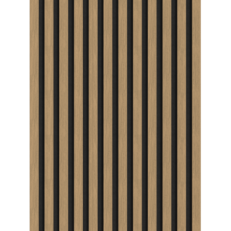 Mexen Lam-F stenové akustické lamely 275 x 30 cm, plsť 8 mm, technická dýha, Ľanový orech - S105-275307-3015-015