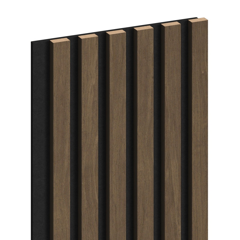 Mexen Lam-F akustické steny lamely 275 x 30 cm, plsť 8 mm, technická dyha, Kakao Orech - S105-275307-3015-018