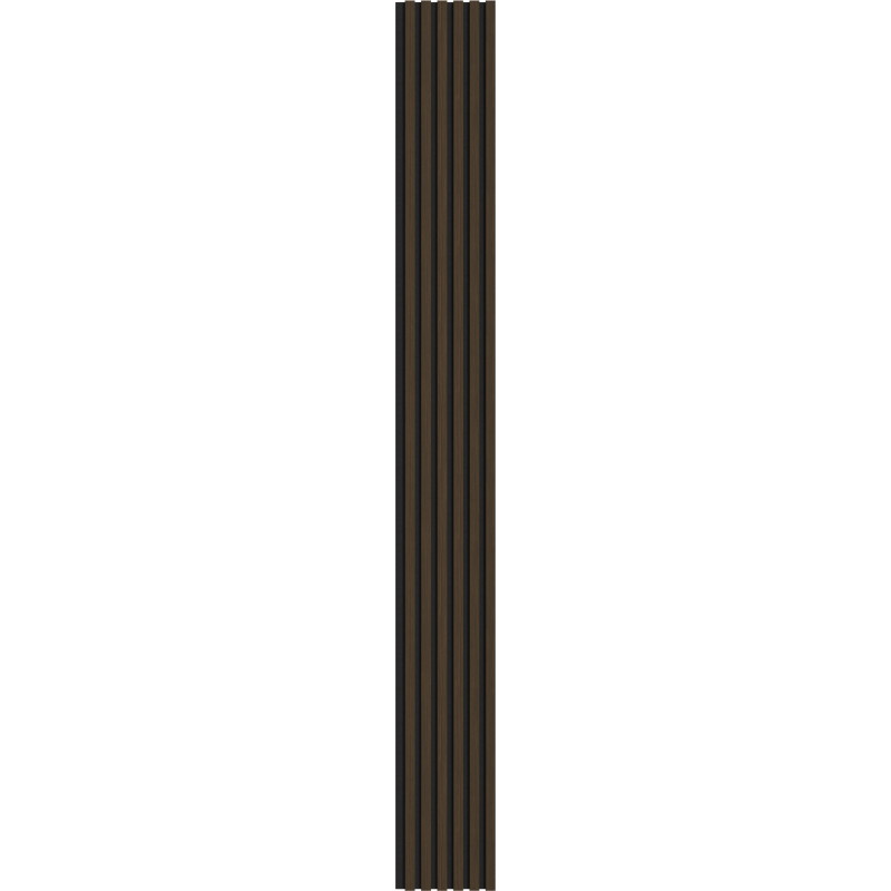 Mexen Lam-F stenové akustické lamely 275 x 30 cm, plsť 8 mm, technická dyha, Tmavý orech - S105-275307-3015-024