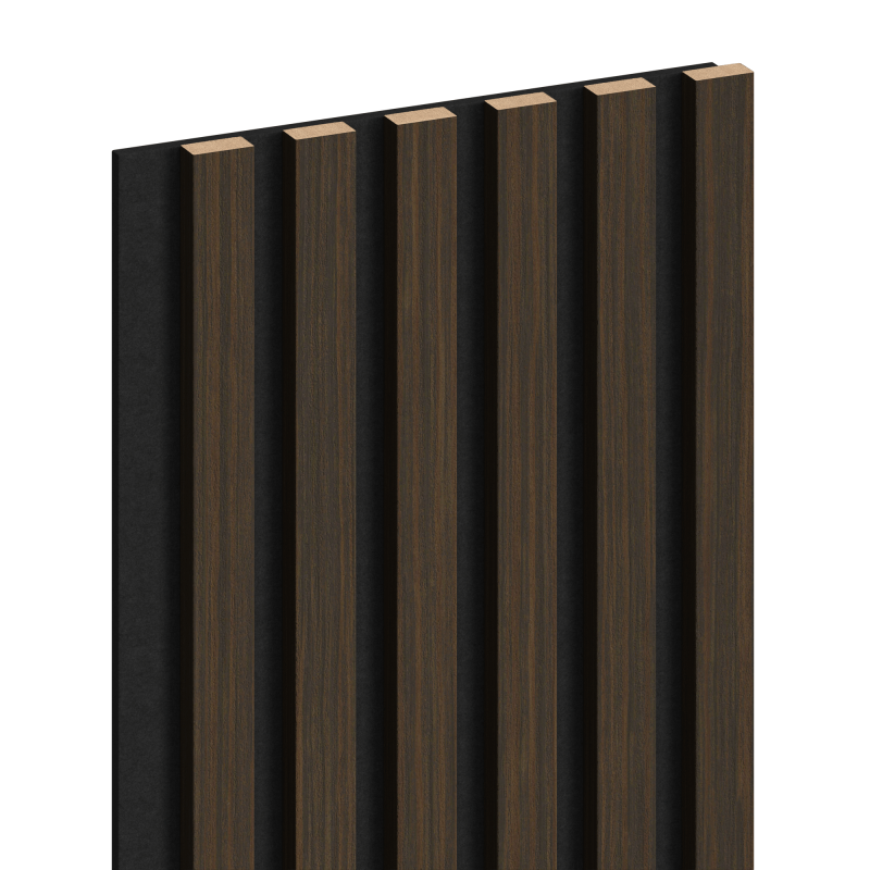 Mexen Lam-F lamele steny akustické 275 x 30 cm, plsť 8 mm, technická dyha, Orech Pálený - S105-275307-3015-024