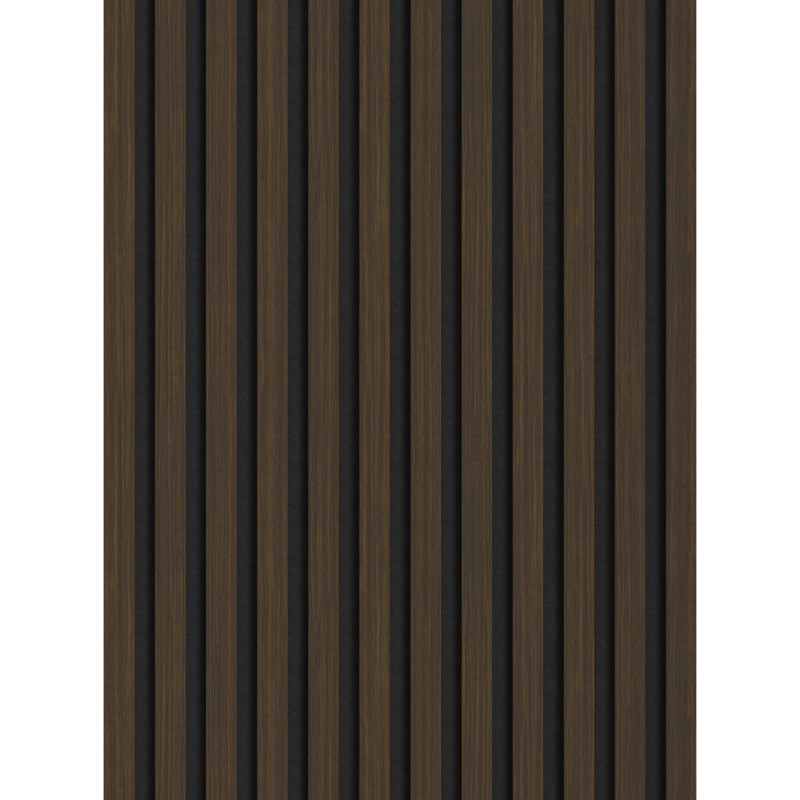 Mexen Lam-F stenové akustické lamely 275 x 30 cm, plsť 8 mm, technická dyha, Tmavý orech - S105-275307-3015-024