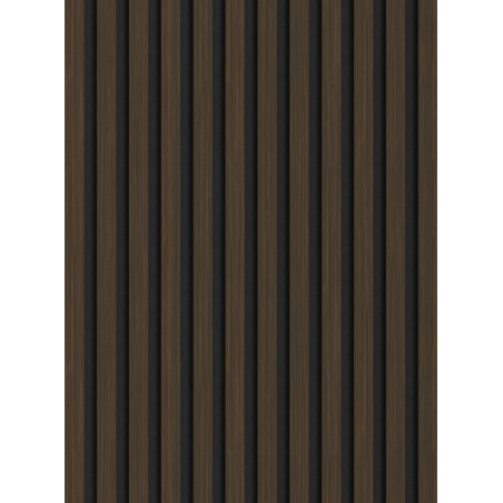 Mexen Lam-F stenové akustické lamely 275 x 30 cm, plsť 8 mm, technická dyha, Tmavý orech - S105-275307-3015-024