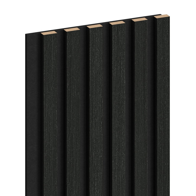 Mexen Lam-F akustické stenové lamely 275 x 30 cm, plsť 8 mm, technická dyha, Dub Čierny Strieborný - S105-275307-3015-025