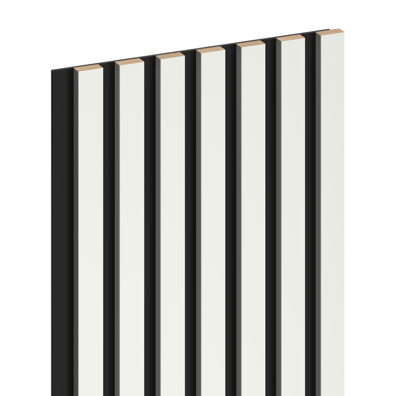 Mexen Lam-B stenové lamely 275 x 31,5 cm, HDF doska 4 mm, Biely Mat - S100-275317-2812-051