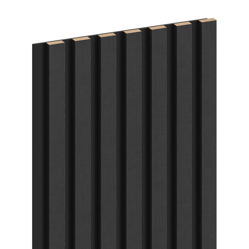 Mexen Lam-B stenové lamely 275 x 31,5 cm, doska HDF 4 mm, Čierna ľanová - S100-275317-2812-069