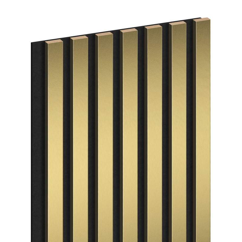 Mexen Lam-F stenové akustické lamely 275 x 31,5 cm, plsť 6 mm, Zlatá - S105-275317-2812-057