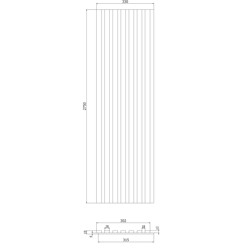 Mexen Lam-F nástenné akustické lamely 275 x 31,5 cm, plsť 6 mm, Perlový Dub - S105-275317-2812-058