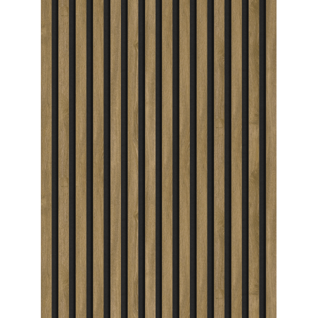 Mexen Lam-F stenové akustické lamely 275 x 31,5 cm, plsť 6 mm, Klasický Dub - S105-275317-2812-072