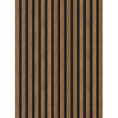 Mexen Lam-F stenové akustické lamely 275 x 31,5 cm, plsť 6 mm, Dub Mocca - S105-275317-2812-074