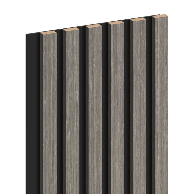 Mexen Lam-B stenové lamely 275 x 30 cm, HDF doska 4 mm, technická dyha, Strieborný Dub - S100-275307-3015-007