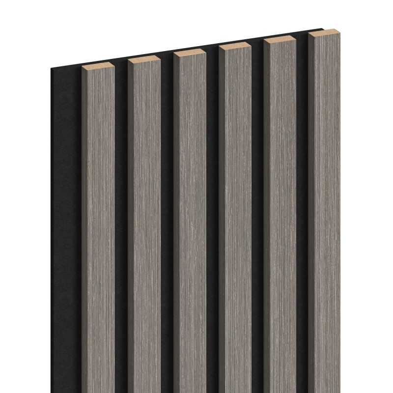 Mexen Lam-F akustické nástenné lamely 275 x 30 cm, plsť 8 mm, technická dyha, Strieborný Dub - S105-275307-3015-007
