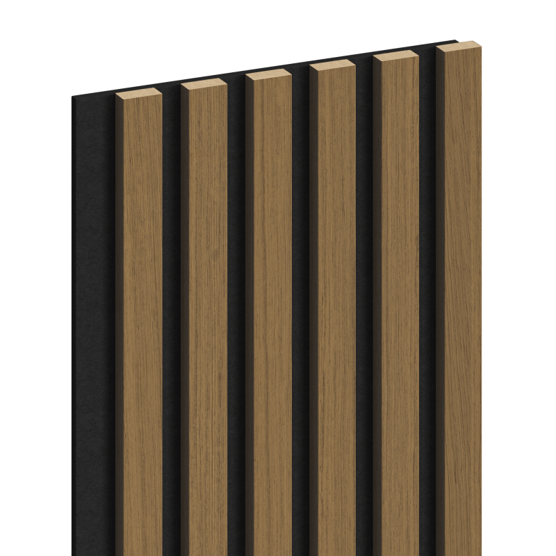 Mexen Lam-F akustické stenové lamely 275 x 30 cm, plsť 8 mm, technická dyha, Zlatý teak - S105-275307-3015-014