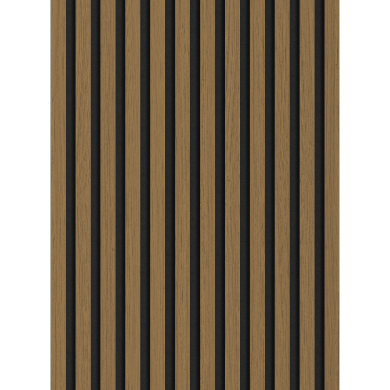 Mexen Lam-F akustické stenové lamely 275 x 30 cm, plsť 8 mm, technická dyha, Zlatý teak - S105-275307-3015-014