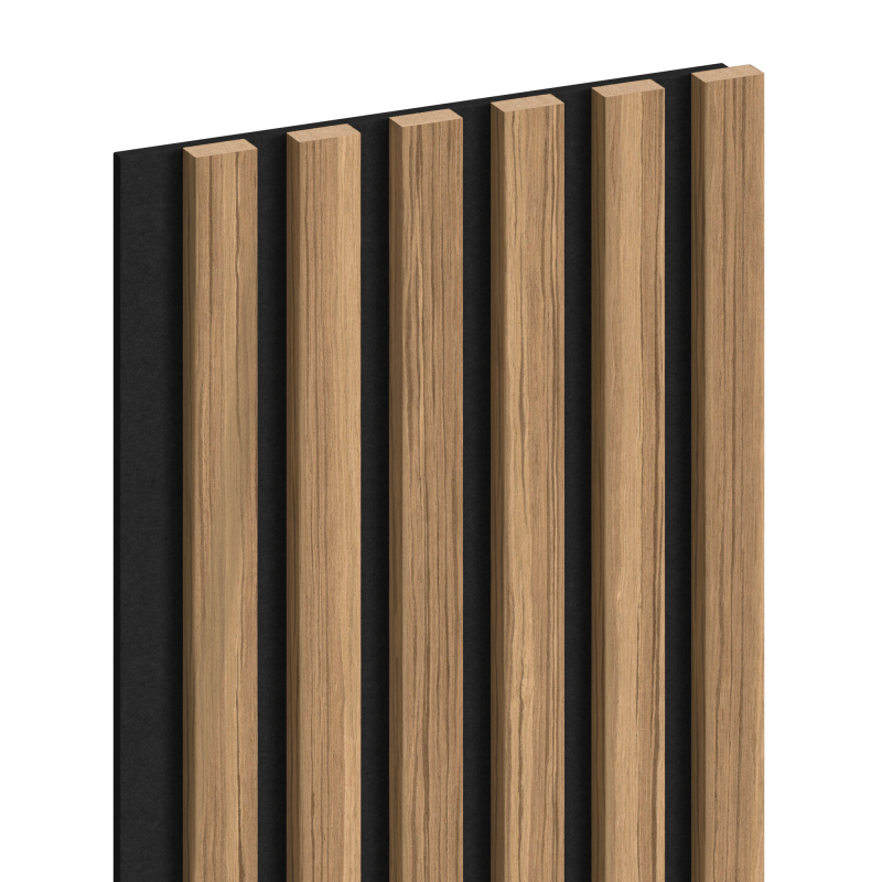 Mexen Lam-F stenové lamely 275 x 30 cm, plsť 8 mm, technická dýha, Svetlý Orech - S105-275307-3015-017