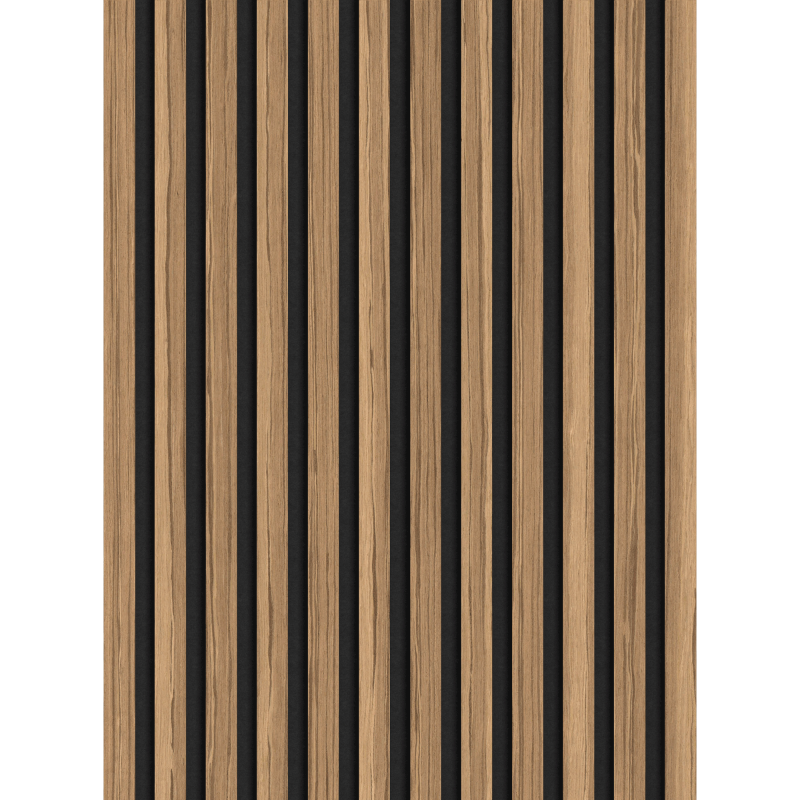 Mexen Lam-F stenové lamely 275 x 30 cm, plsť 8 mm, technická dýha, Svetlý Orech - S105-275307-3015-017