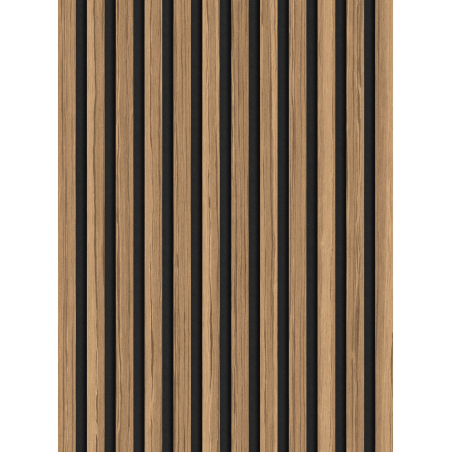 Mexen Lam-F stenové lamely 275 x 30 cm, plsť 8 mm, technická dýha, Svetlý Orech - S105-275307-3015-017