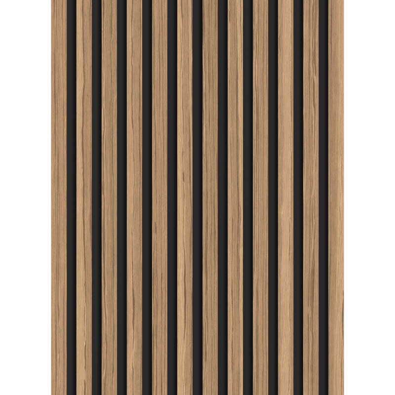 Mexen Lam-B stenové lamely 275 x 30 cm, HDF doska 4 mm, technická dyha, Svetlý Orech - S100-275307-3015-017