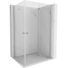 Mexen Mist-F Duo skladací sprchovací kút 105 x 110 cm, transparentný, chróm - 8A6-105L-110P-01-00