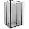 Mexen Mist-F Duo skladací sprchový kút 85 x 90 cm, čierny rám, čierny - 8A6-085L-090P-70-70