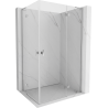 Mexen Mist H L Duo sprchový kút otvárací 110 x 120 cm, transparentný, chróm - 8A5L-110L-120P-01-00