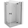 Mexen Mist H Duo sprchová kabína 75 x 95 cm, číra, čierna - 8A5-075L-095P-70-00