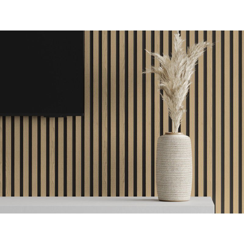 Mexen Lam-B stenové lamely 275 x 30 cm, HDF doska 4 mm, technická dyha, Ušľachtilý Dub - S100-275307-3015-004