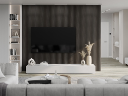 Mexen Lam-B nástenné lamely 275 x 30 cm, doska HDF 4 mm, technická dyha, Strieborný Orech - S100-275307-3015-009